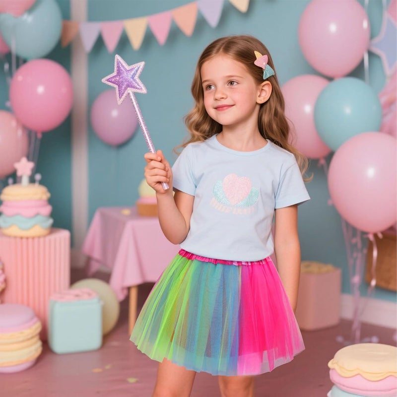 Lainlight Store Tutus for Girls 3 Layered Tulle Tutu Skirts for 4-12 Year, Birthday Dance Halloween Cosplay Party Supplies - Image 4